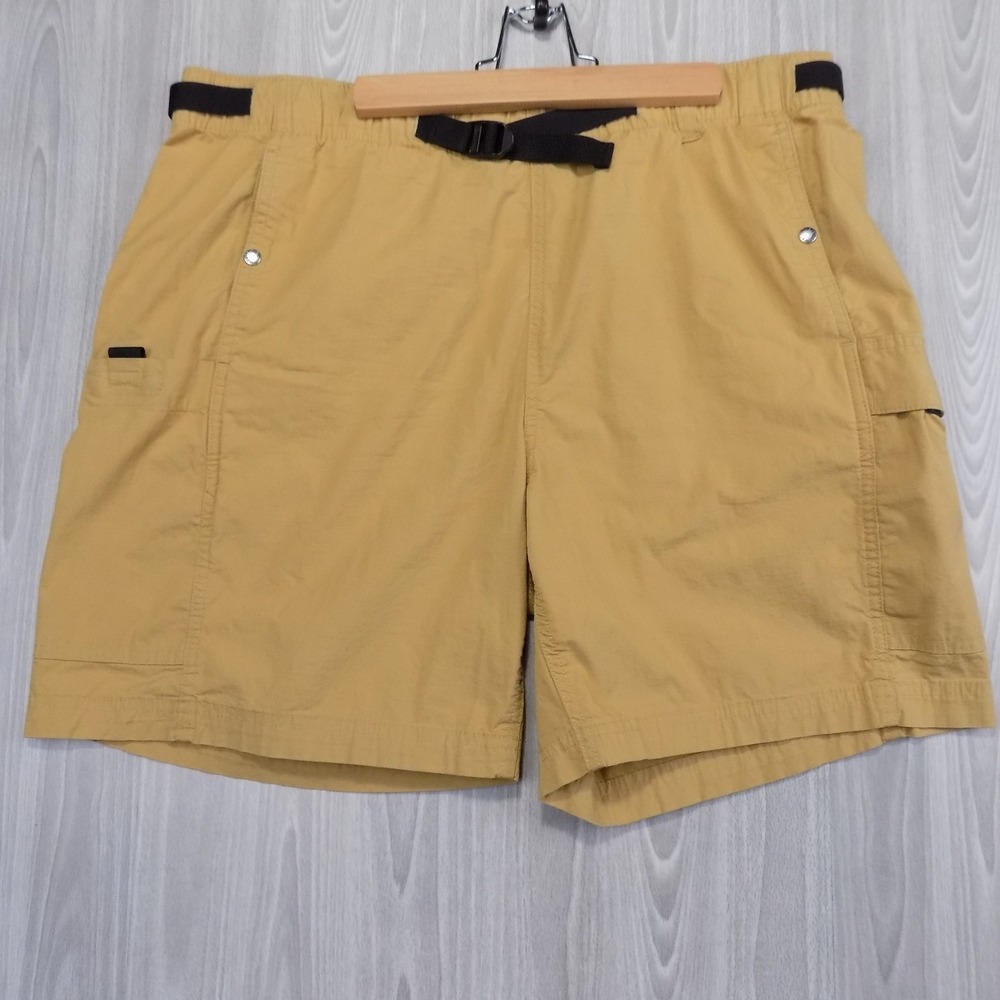 The North Face‎ Mens Khaki Ripstop Cargo Hiking Shorts Built-In Belt Size L